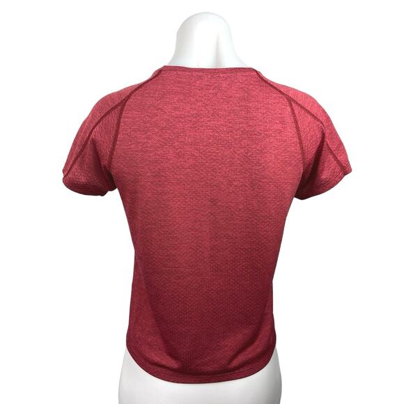 Outdoor Voices Red Crew Neck Raglan Short Sleeve Workout T Shirt Tee Top Size S - Picture 2 of 4